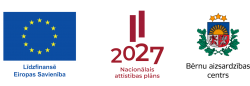 Līdzfinansē Eiropas Savienība logo kopā ar Bērnu aizsardzības centru