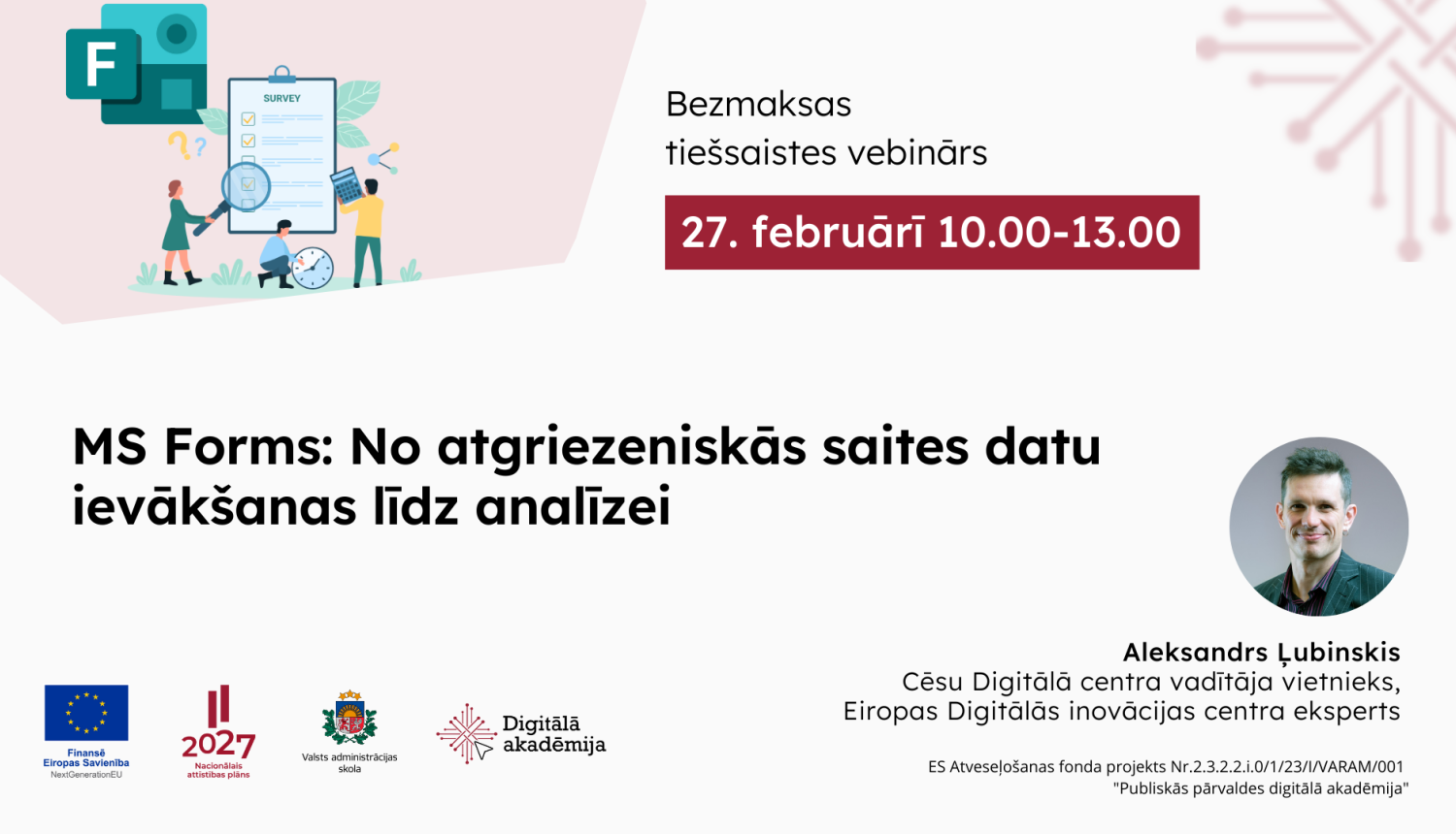 MS Teams vebinārs 27. februārā no 10.00 līdz 13.00